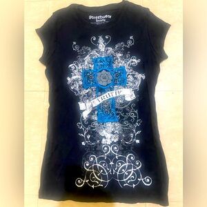 Emo/scene kid long t shirt 🖤